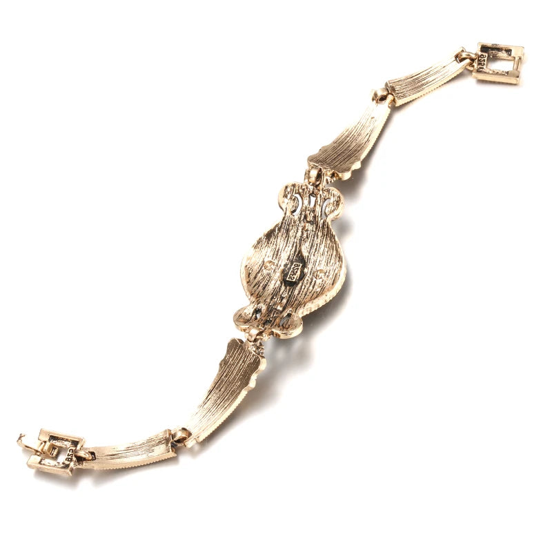 Boho Women Link Bracelet Antique Gold