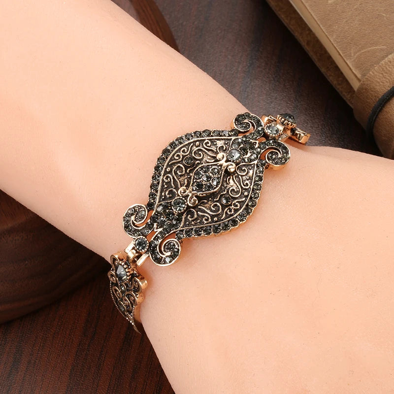 Boho Women Link Bracelet Antique Gold