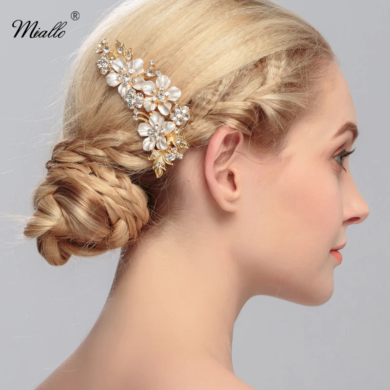 Wedding Bridal Hair Combs Vintage Crystal Hairpins