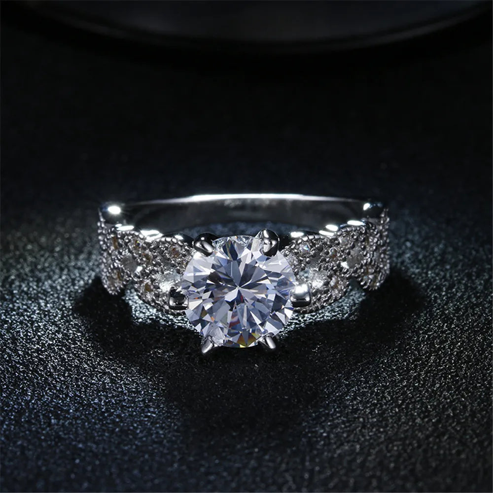 1.5 Carat AAA Zircon Vintage Engagement Ring
