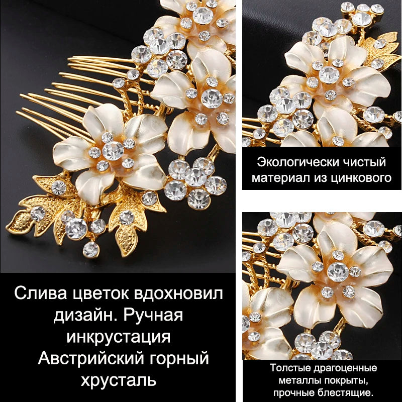 Wedding Bridal Hair Combs Vintage Crystal Hairpins