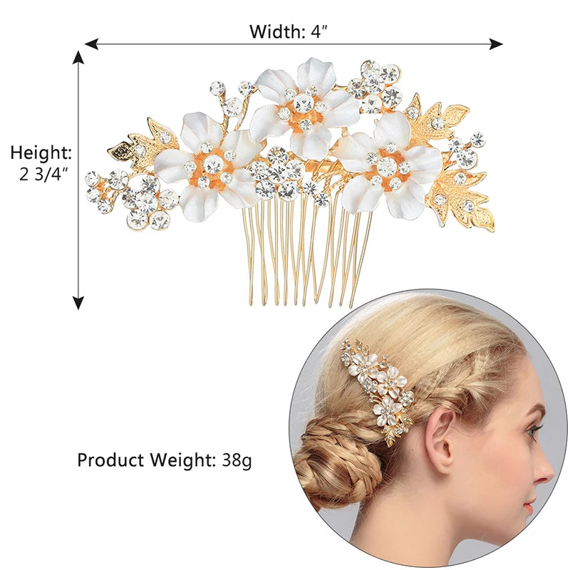 Wedding Bridal Hair Combs Vintage Crystal Hairpins
