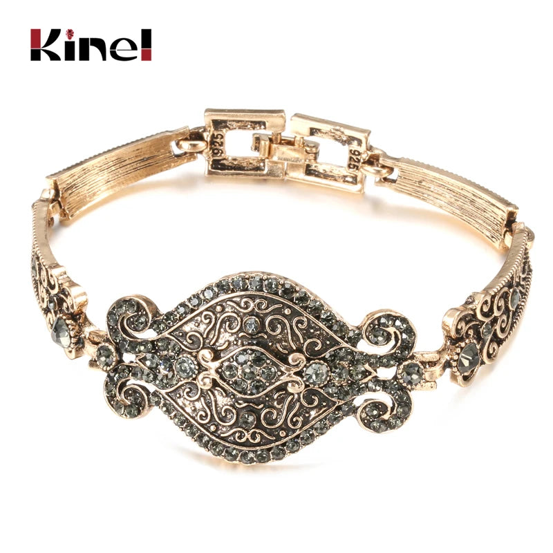 Boho Women Link Bracelet Antique Gold
