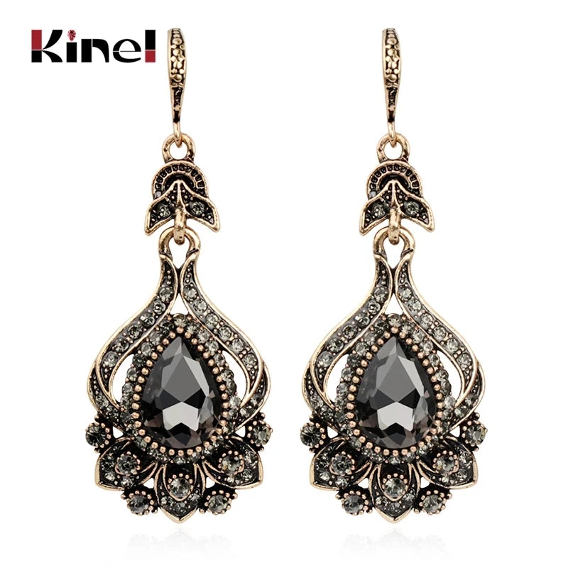 Gray Crystal Bridal Earrings