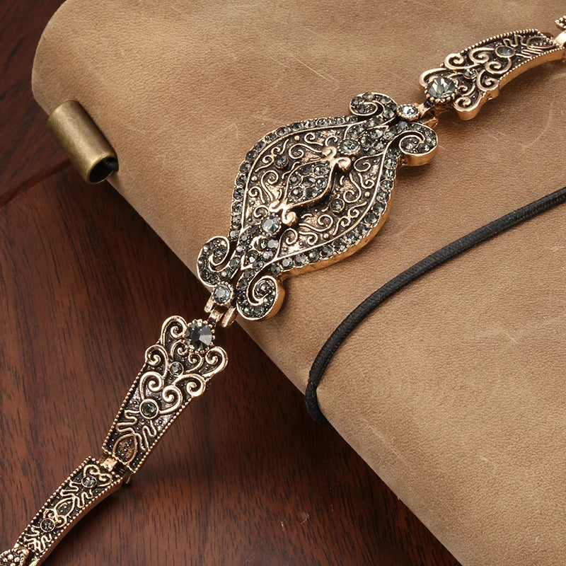 Boho Women Link Bracelet Antique Gold