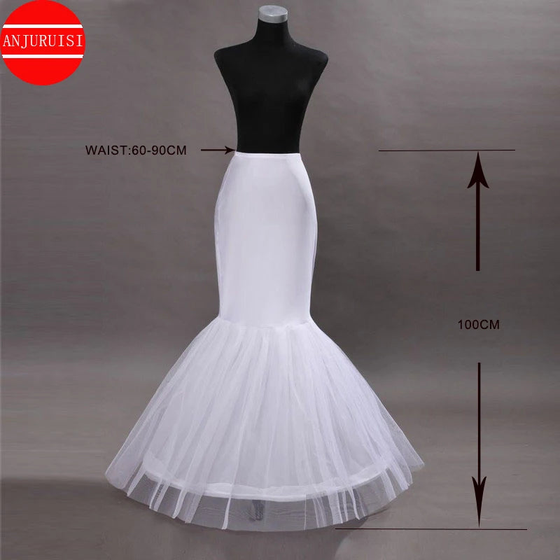 Mermaid Petticoat 1 Hoop Bone Elastic for Wedding Dress