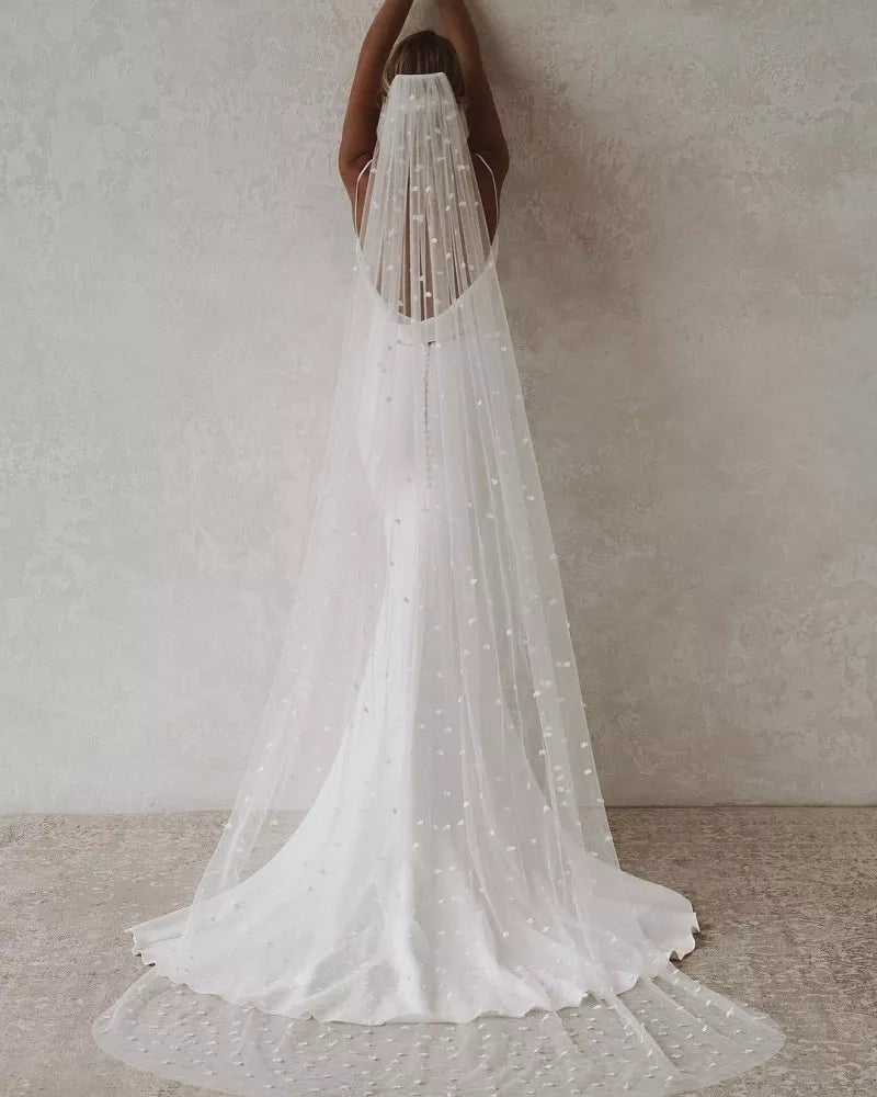 Sexy Mermaid Wedding Dress V-Neck Open Back Boho Wedding Gown