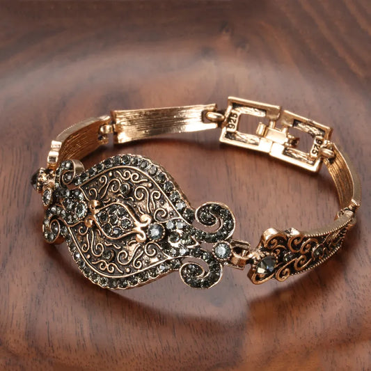 Boho Women Link Bracelet Antique Gold