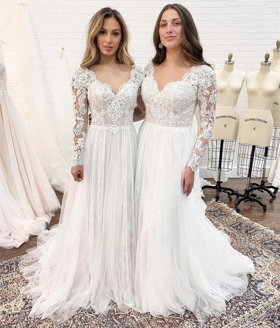 Bohemian Long Sleeves Wedding Dress