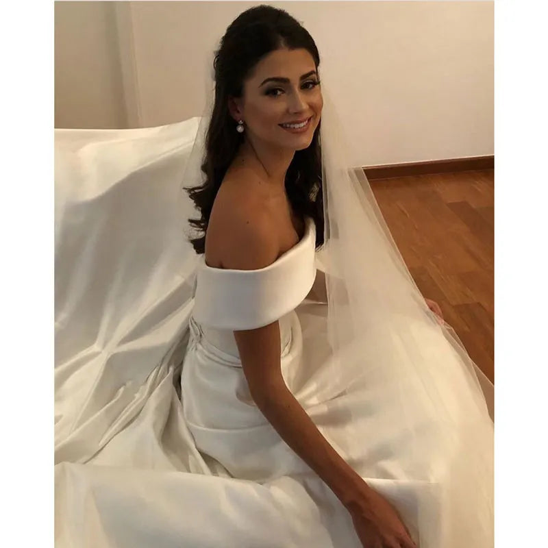 Wedding Dresses Satin Off The Shoulder