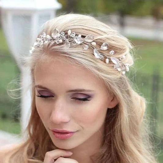 Silver hairbands wedding tiara wedding crown