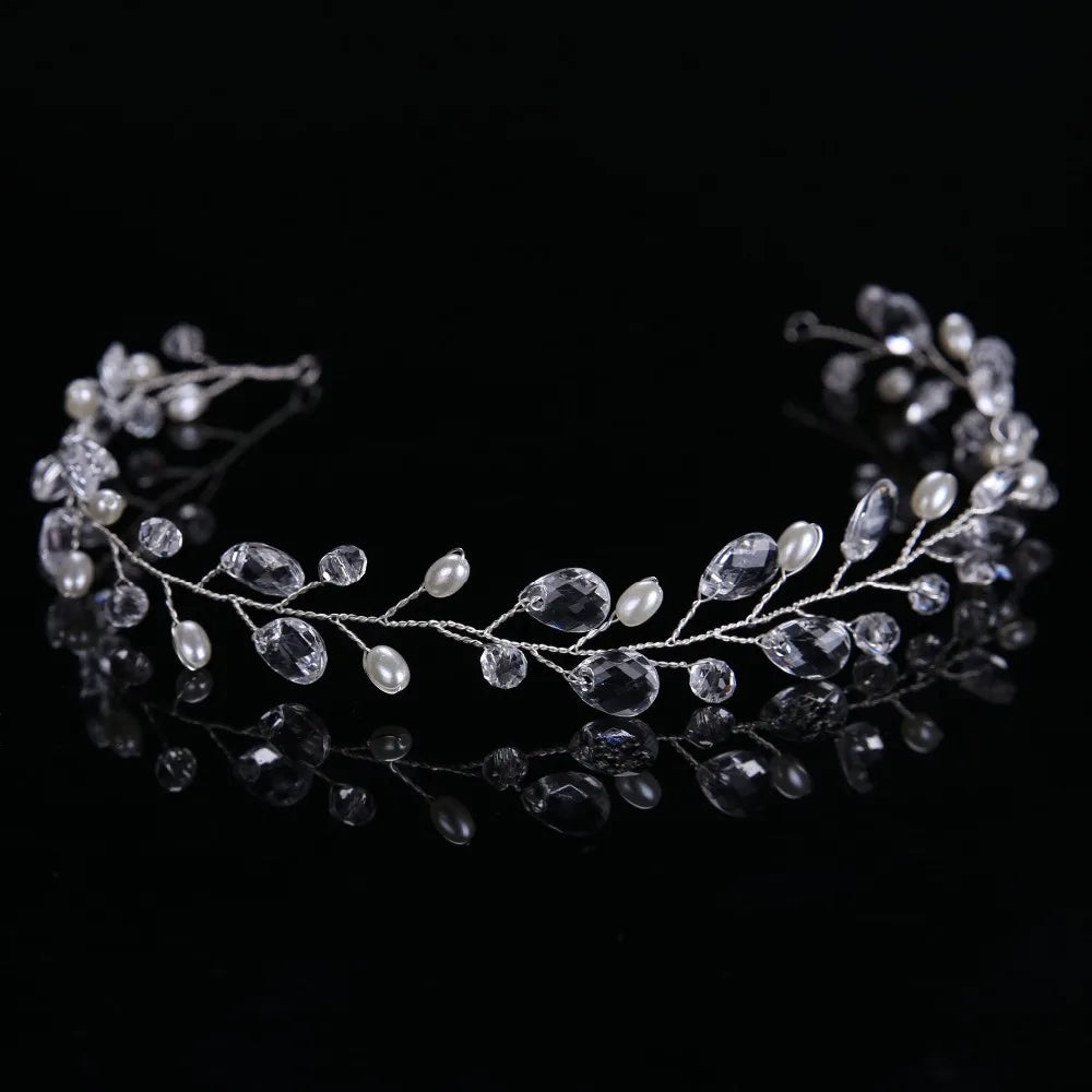 Silver hairbands wedding tiara wedding crown