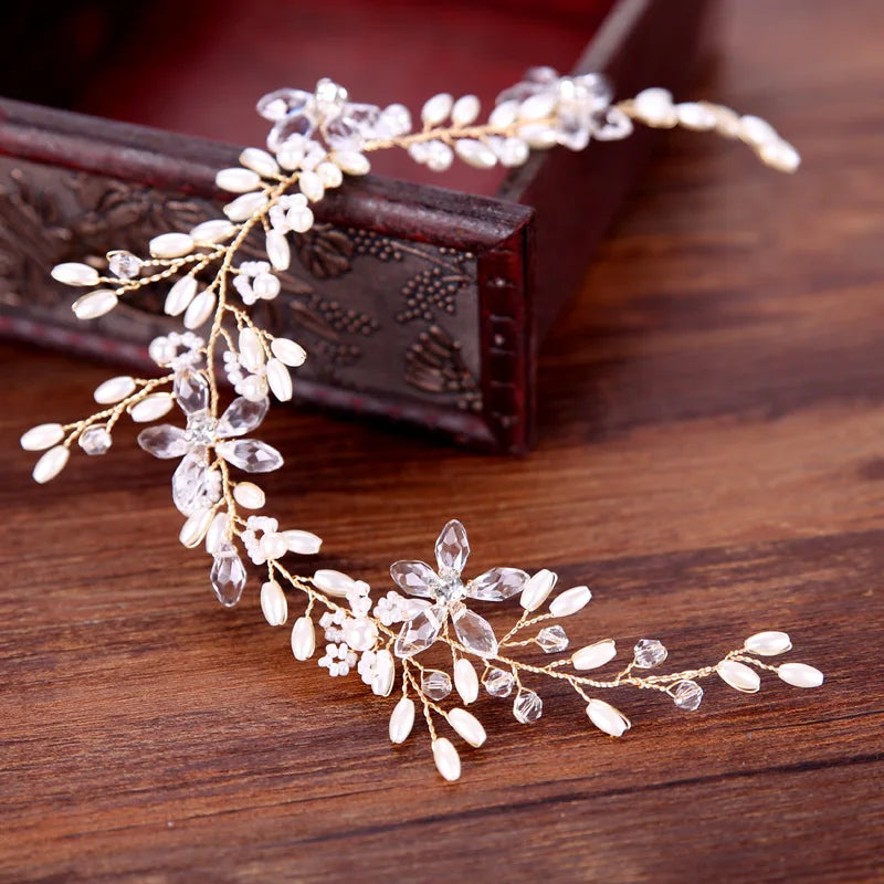 Fashion Leaves bridal hair accessories Handmade Crystal