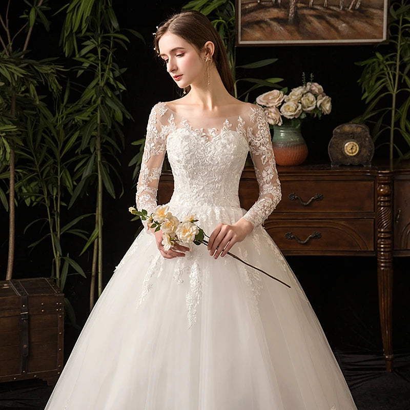 Full Sleeve Lace Wedding Dresses