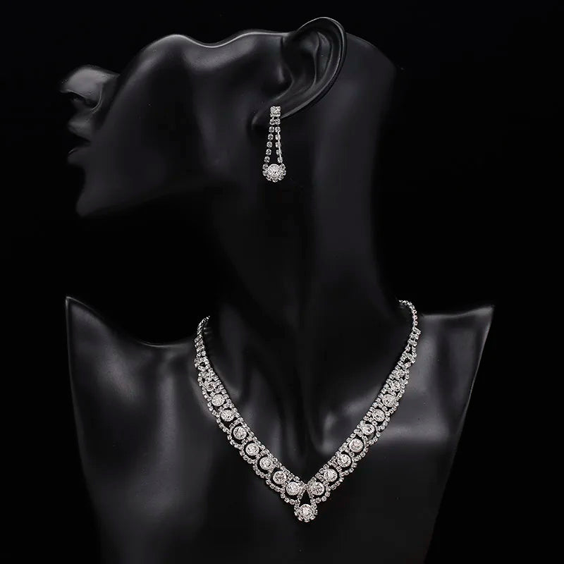 Rhinestone Crystal Bridal Jewelry Set