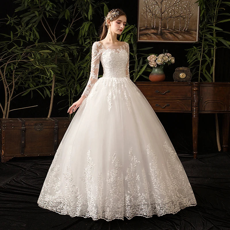 Full Sleeve Lace Wedding Dresses