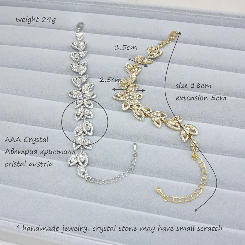 Floral Bridal Bracelet for Bridesmaids or Bride