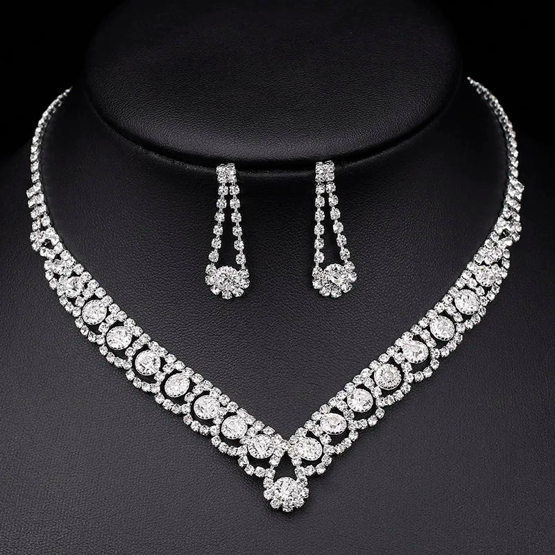 Rhinestone Crystal Bridal Jewelry Set