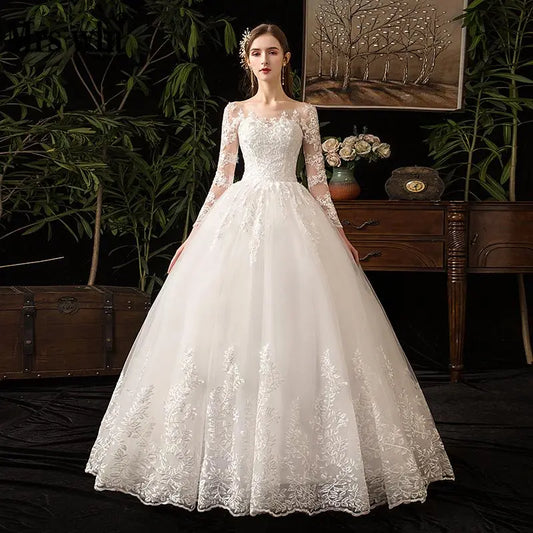 Full Sleeve Lace Wedding Dresses