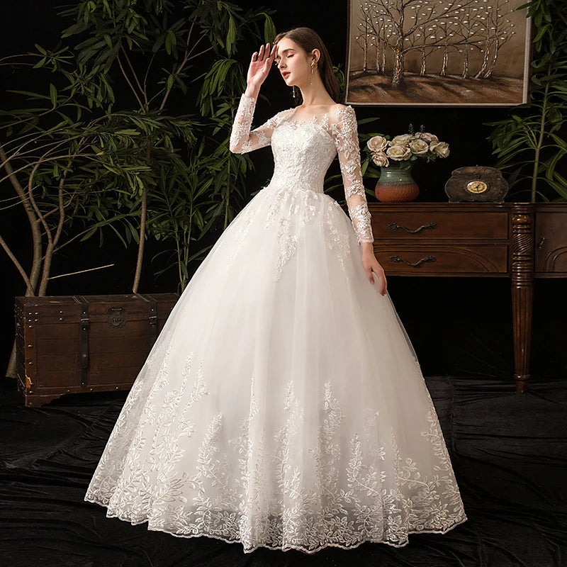 Full Sleeve Lace Wedding Dresses