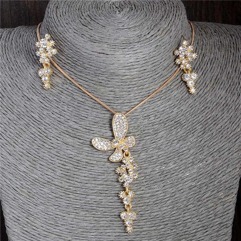 Gorgeous Bridal Jewelry Set High Quality Gold