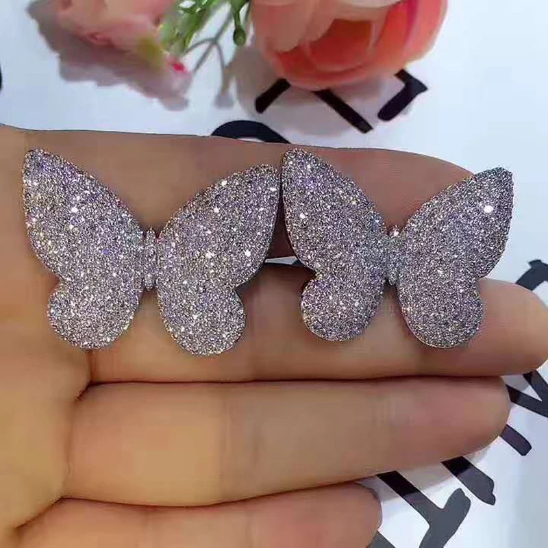 Beautiful Butterfly Ring White Gold