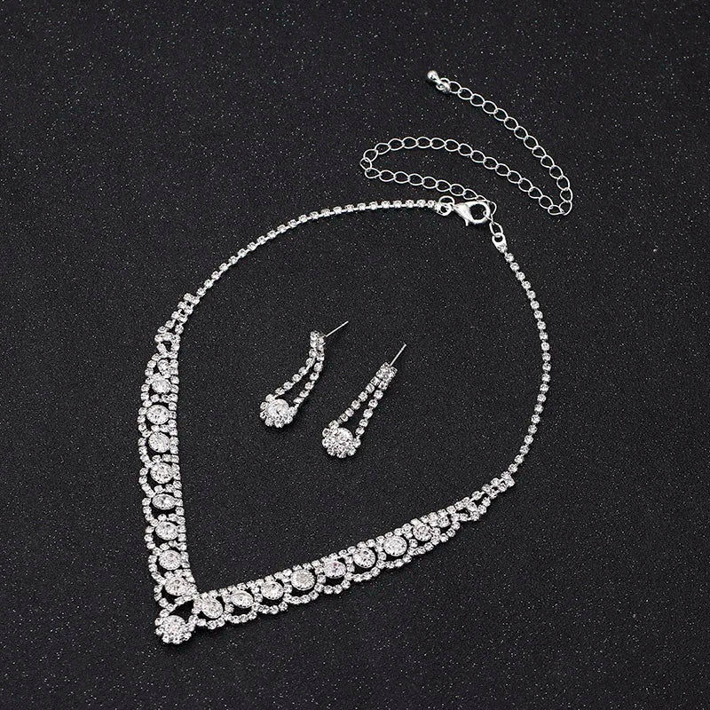 Rhinestone Crystal Bridal Jewelry Set