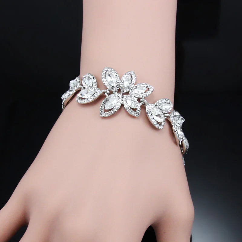 Floral Bridal Bracelet for Bridesmaids or Bride