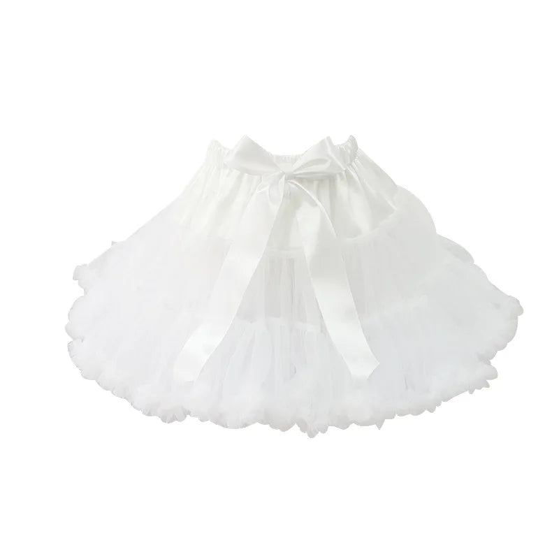 White Short Women Petticoat Underskirt