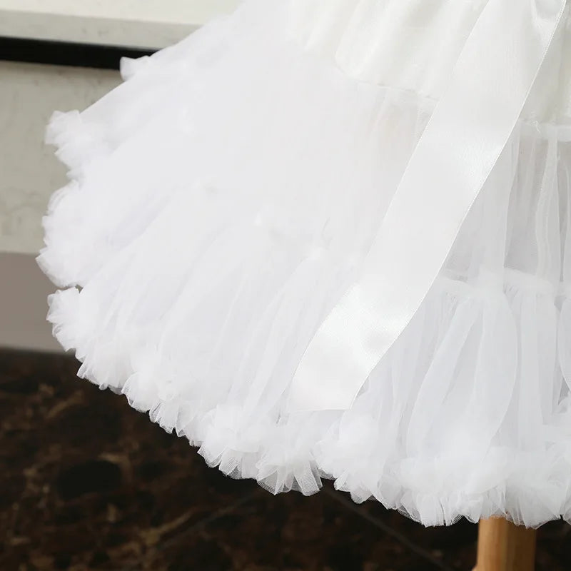 White Short Women Petticoat Underskirt