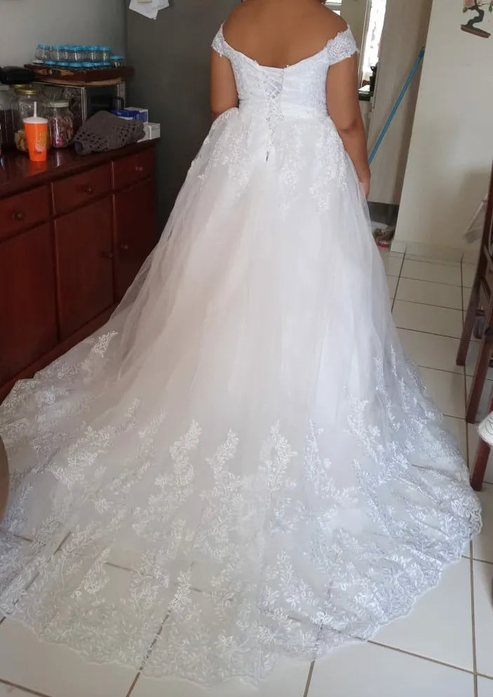 Off Shoulder Wedding Dress