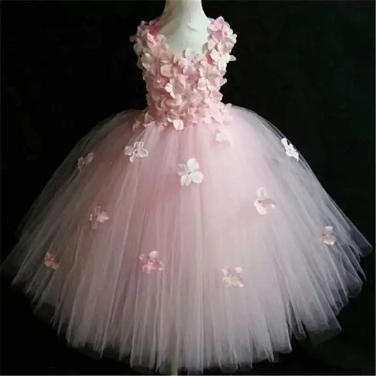 Quality Pink Princess Flower girl dress