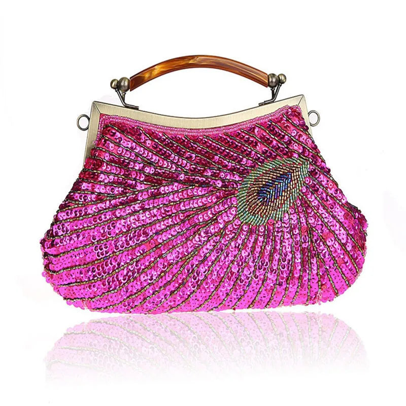 Vintage Women's Clutches Evening Bags with handle