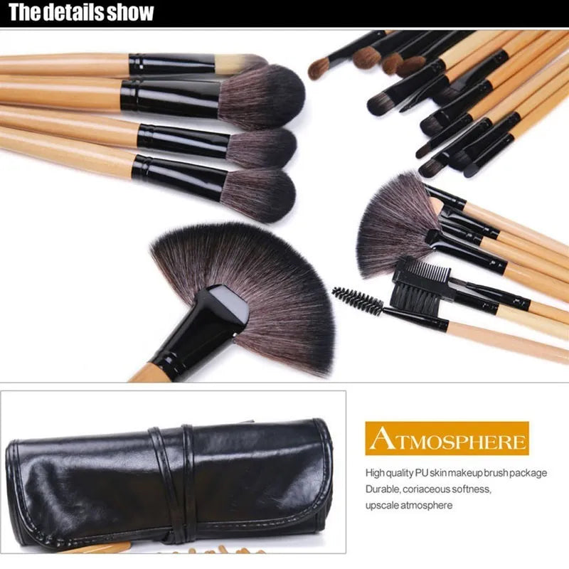 24 pcs Makeup Brush Sets Professional Cosmetics Brushes