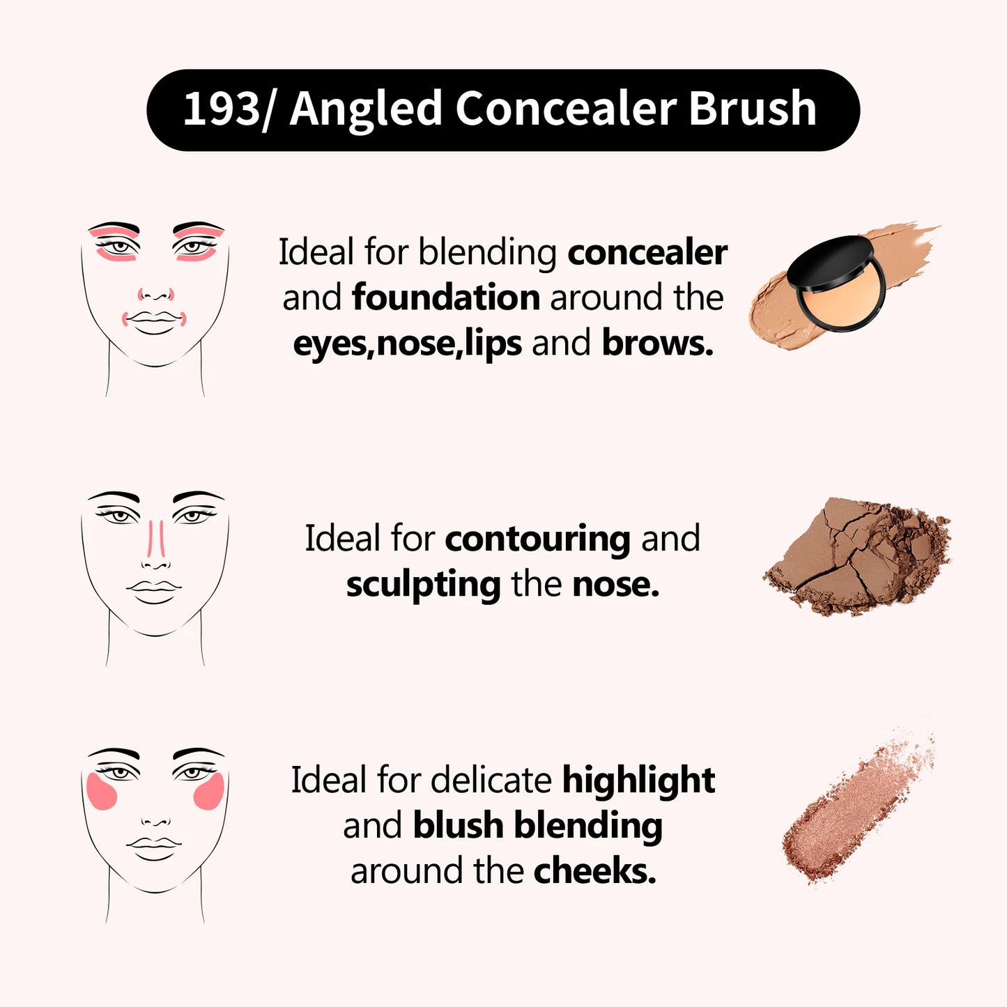 Angled Concealer Brush Under Eye