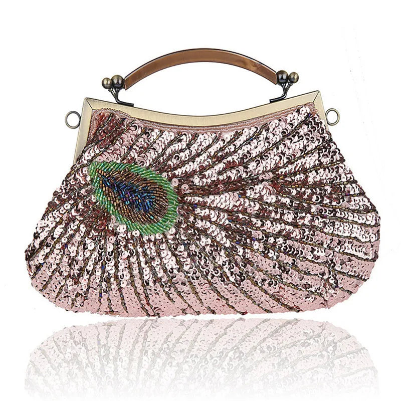 Vintage Women's Clutches Evening Bags with handle