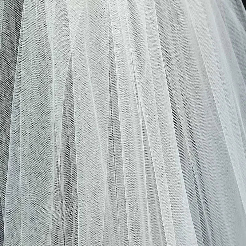 Tulle Sheer White Ivory Wedding Bridal Veils Cathedral