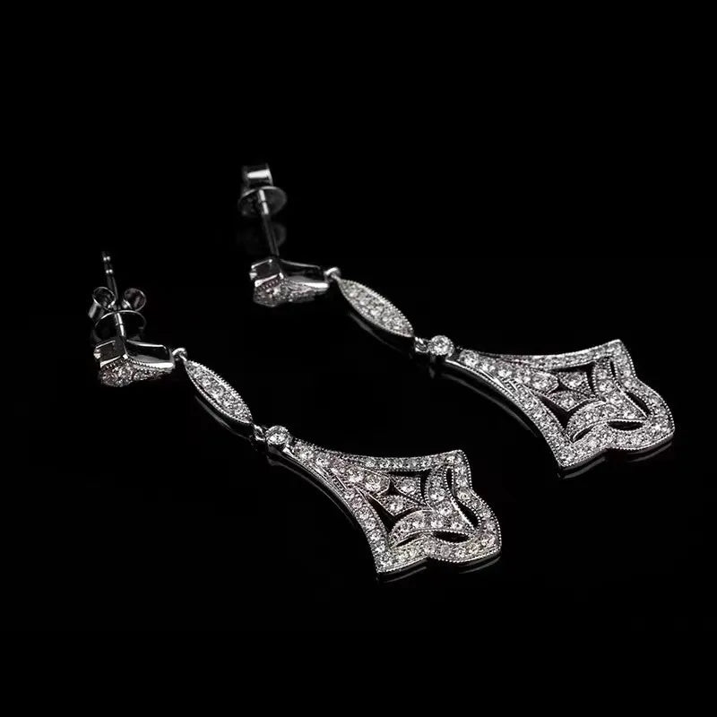 Vintage Dangle Earrings 925 Sterling Silver