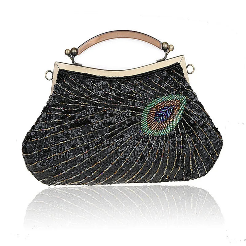 Vintage Women's Clutches Evening Bags with handle