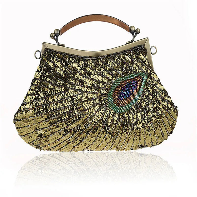 Vintage Women's Clutches Evening Bags with handle