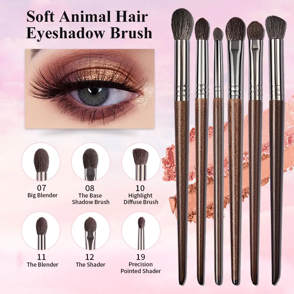 Cosmetic 2/6 pcs Makeup Eye Shadow Brush Set